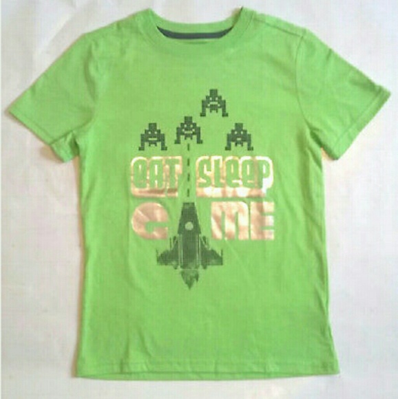 3/$20 NEW Boys M 8/10 EAT SLEEP GAME Tshirt Retro - Picture 3 of 6